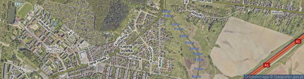 Zdjęcie satelitarne Bratków ul.